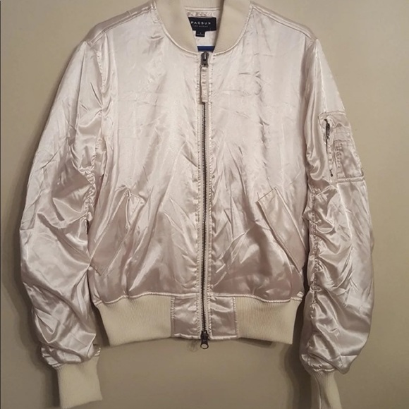 PAC SUN Champagne Bomber Jacket - Picture 1 of 3